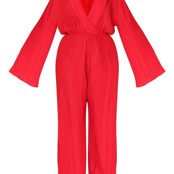 PrettyLittleThing Red Jumpsuit - Picture 4 of 6